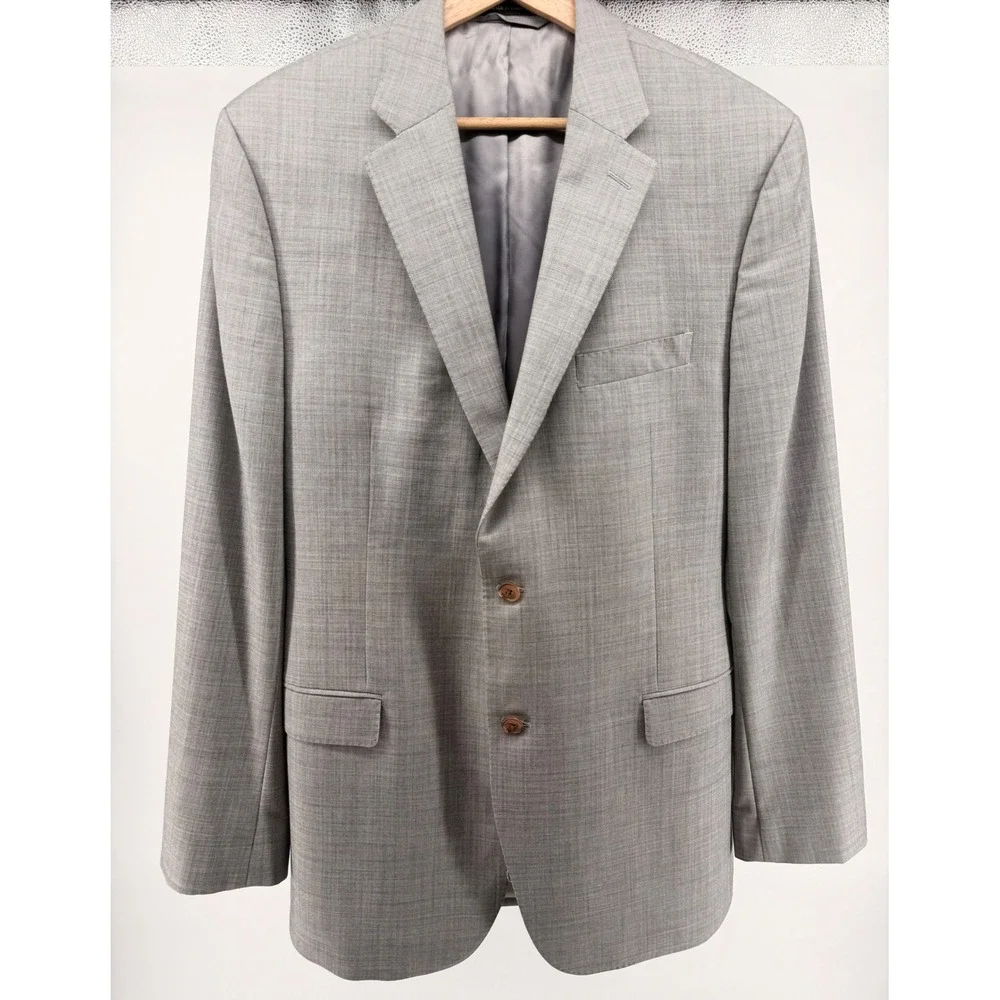Lauren Ralph Lauren Black Label Gray Wool Slim Fit Sport Coat Blazer 42L 797